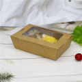 Bio-degradable Disposable Kraft paper food container with windown